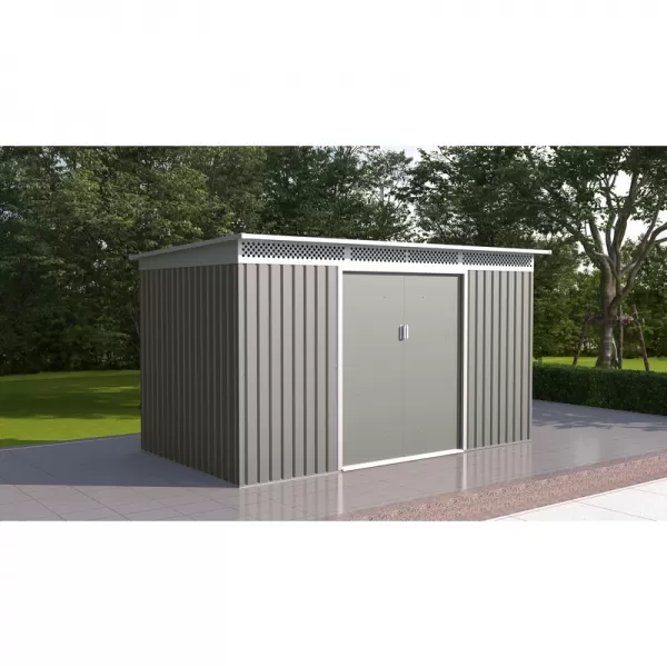 Zahradní domek G21 GRAH 700 - 340 x 206 cm, metalický šedý 63900993