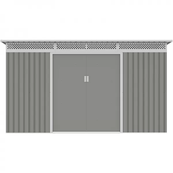 Zahradní domek G21 GRAH 915 - 340 x 269 cm, metalický šedý 63900994