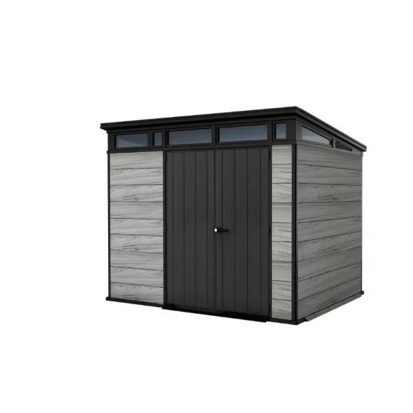 Zahradní domek 9x7 Storm Grey, s podlahou Keter PENT Signature 612039