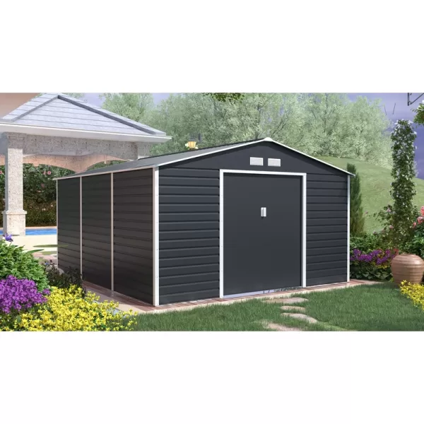 Zahradní domek G21 GAH 1300 - 340 x 382 cm, antracitový 63900695