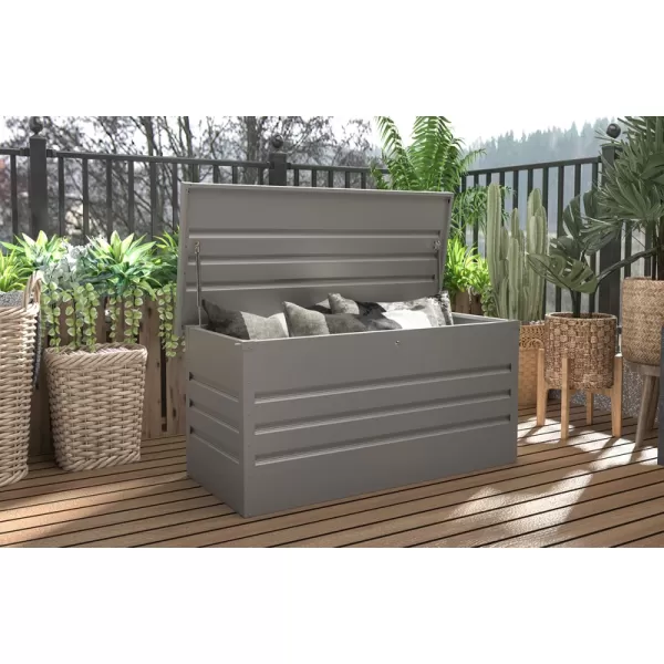 Zahradní box G21 Denver 400 L, metalický šedý plechový 63900851