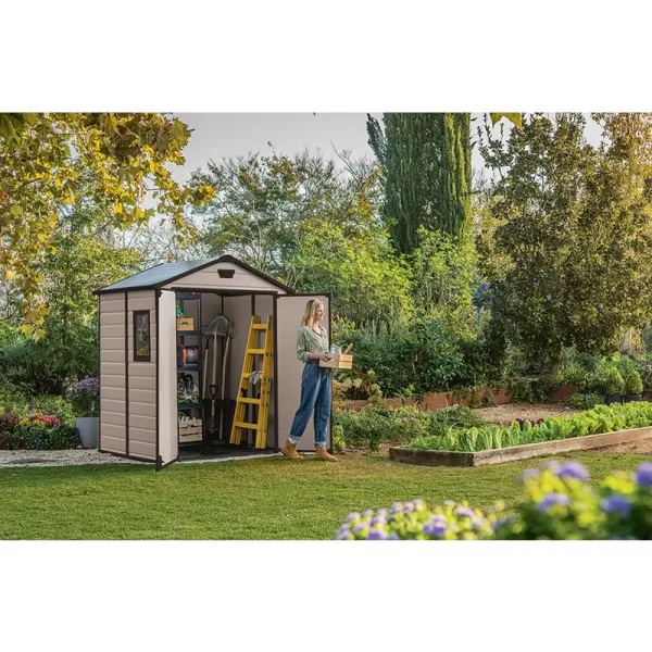 Zahradní domek Keter MANOR 6 x 5 DD béžový, s podlahou 610626